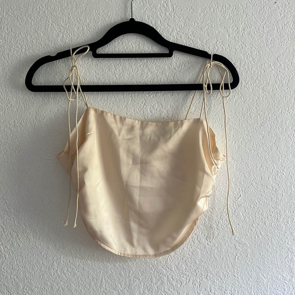 US 2, cream crop top